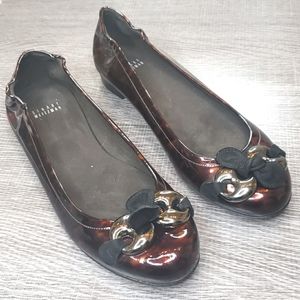 Stuart Weitzman Tortoise Shell Brown Ballet Flats Heel  10